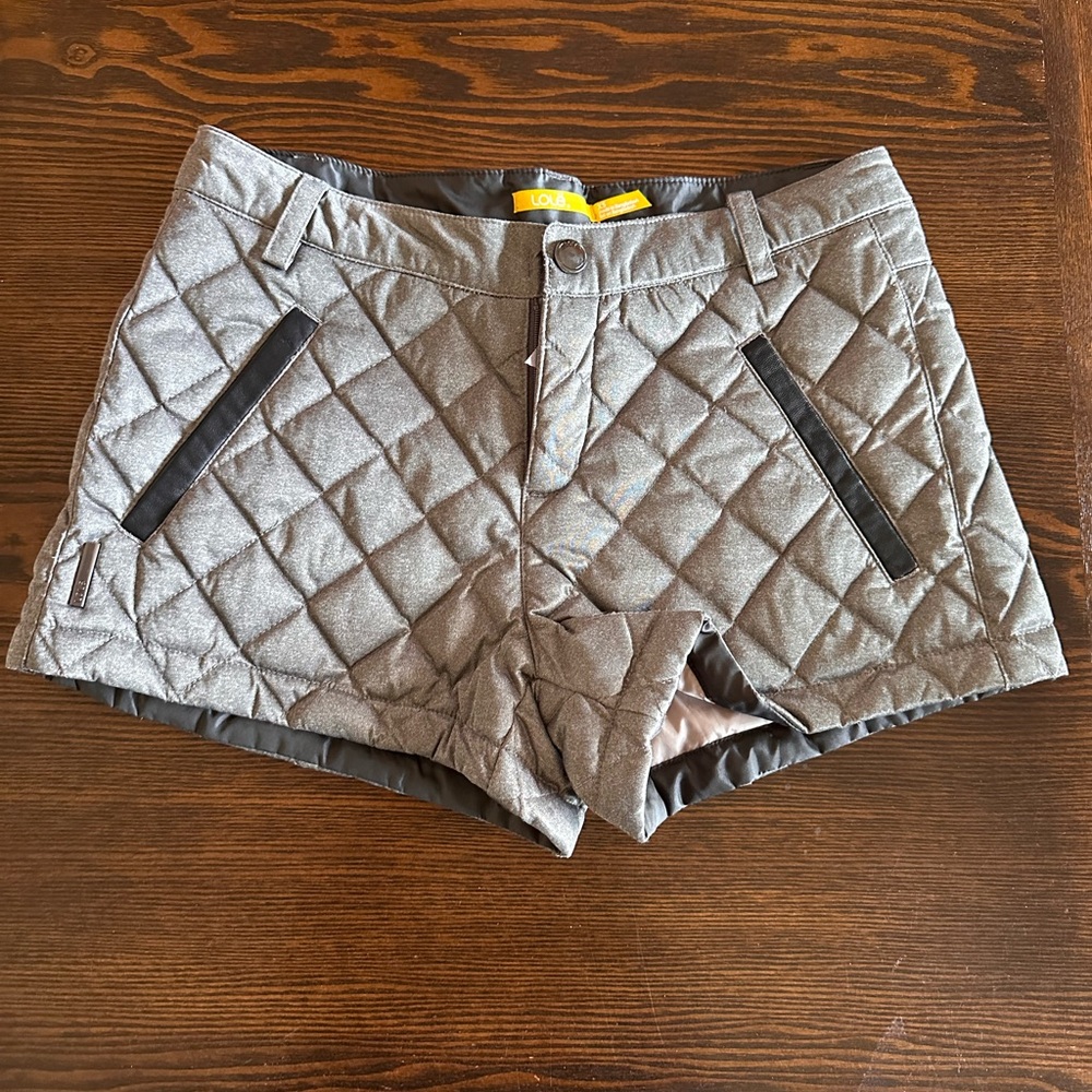 Lole Quilted High Waist Women Shorts - Gray